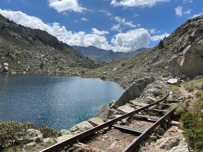 Narrow-gauge railway tracks at Estany Tort